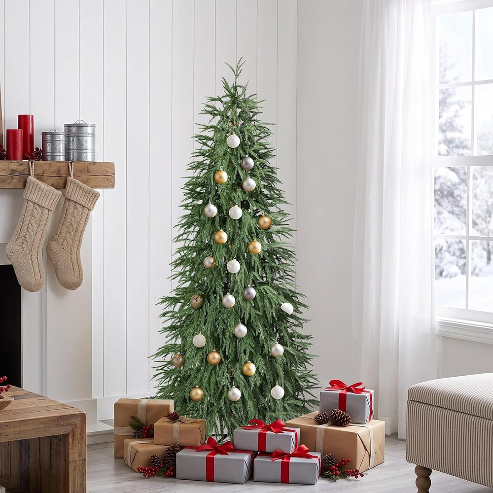 6FT Prelit Christmas Tree,Tall Xmas Tree with Lights
