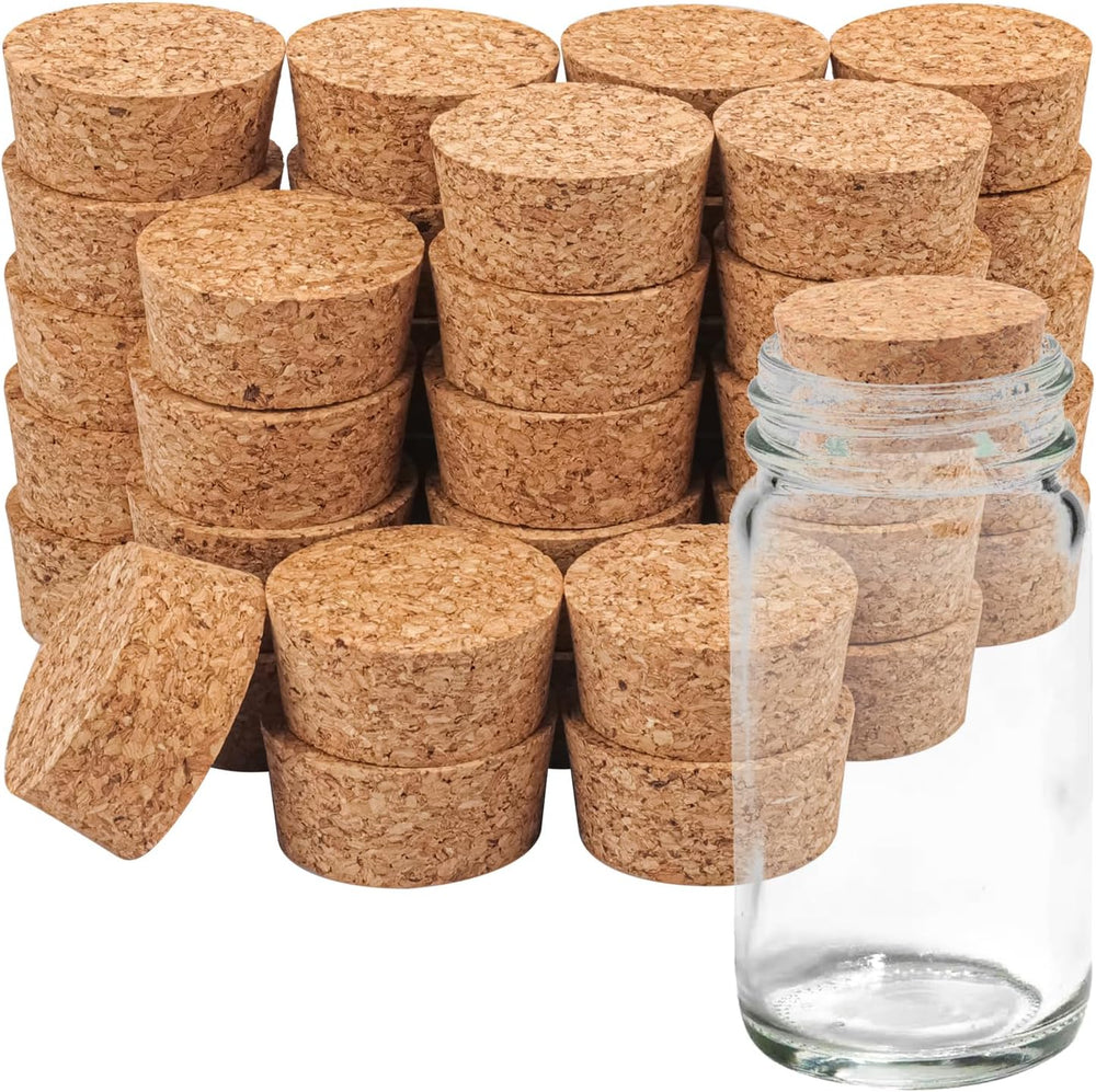 40 Pack 2.1 Inch Wine Bottle Cork Stoppers, Jar Stoppers, Cork Plugs for Bott...