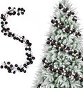 9ft Black White Christmas Ball Garland Ornaments, Gothic Xmas Tree Garland