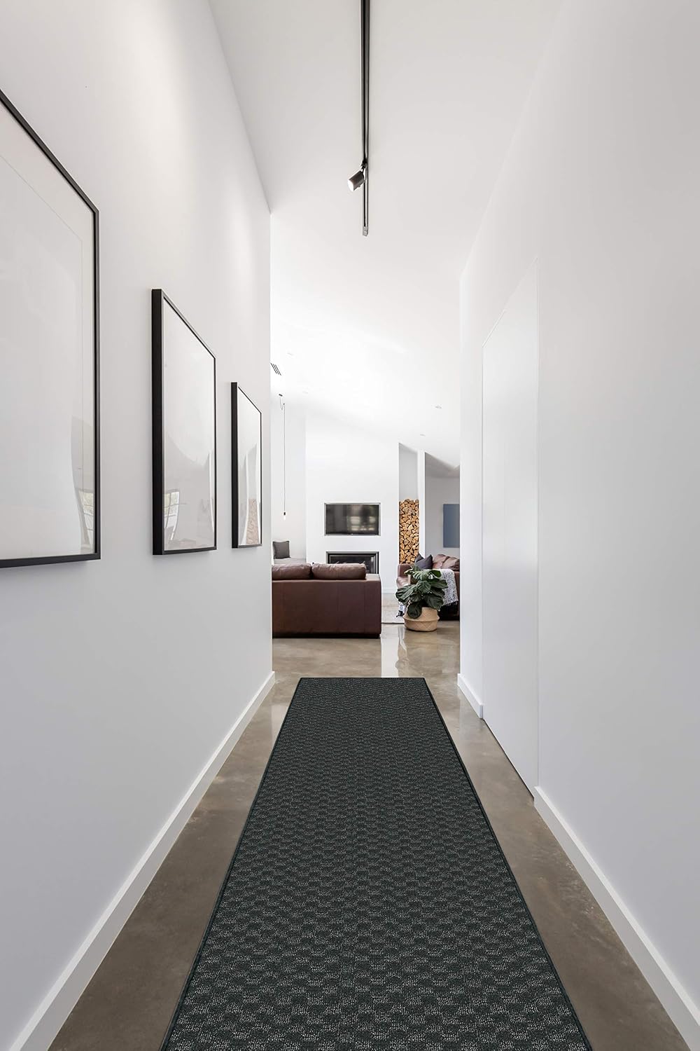 Garland Rug Medallion Area Rug, 2-Feet by 12-Feet, Cinder Gray