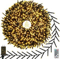 1000 LED Cluster Lights with Remote, Christmas Tree Lights Warm White
