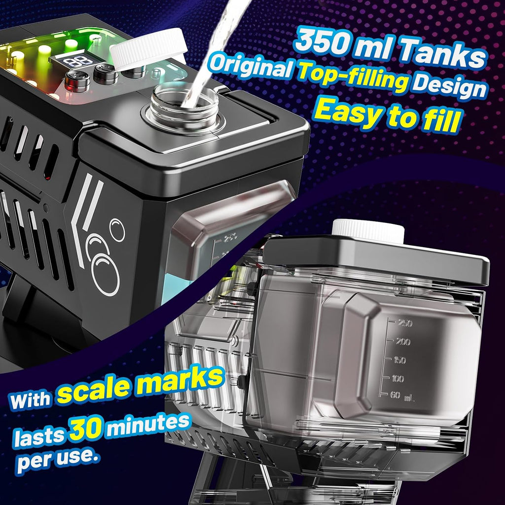 bubble machine remote control,auto rotation & 11 rgb, close-up detail
