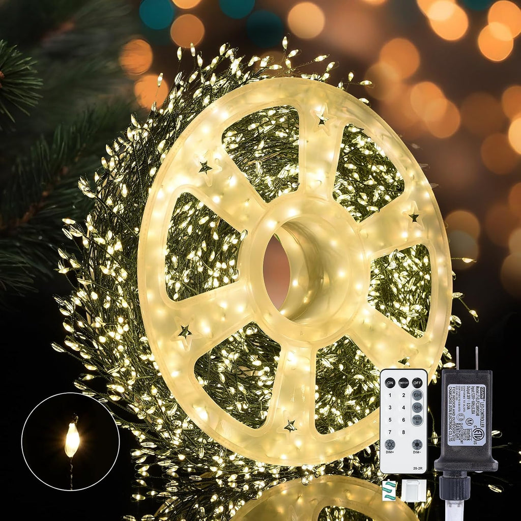 dailyart 2000led fairy lights 130ft christmas lights with, view 9