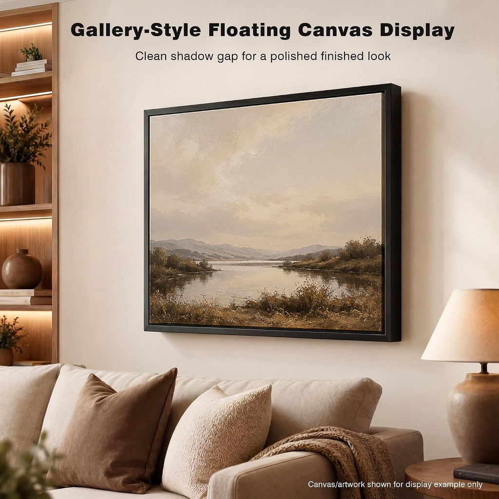 canvas floater frame for finished canvas art, 1.25", package contents