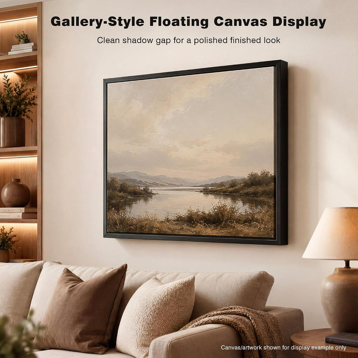 canvas floater frame for finished canvas art, 1.25", package contents
