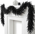 2 Pcs 6ft Black Halloween Norfolk Pine Garland,Vine Twig Mantle Decoration
