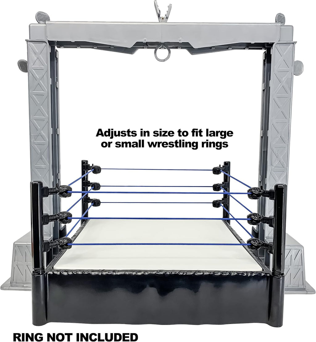grab the gear adjustable playset for wrestling action, front angle view