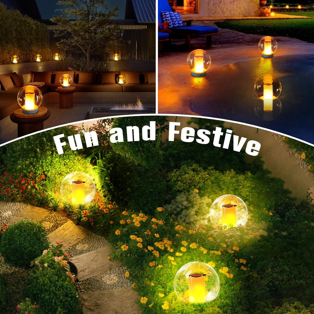 Floating Pool Lights, Solar Flickering Flame Pool Lights (2pcs)