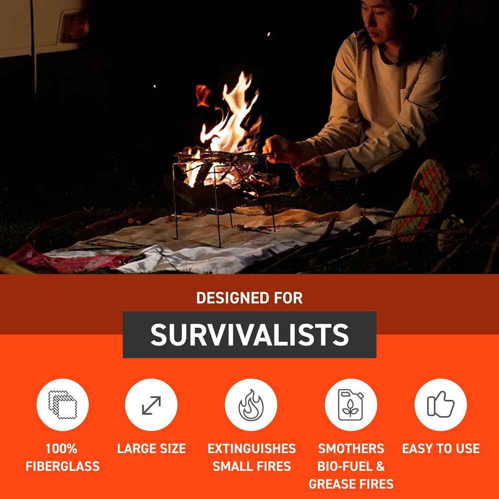SOL Emergency Fire Safe Blanket, 47" x 70"