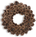18 Inch Fall Wreath for Front Door Full Artificial Pinecone Wreath