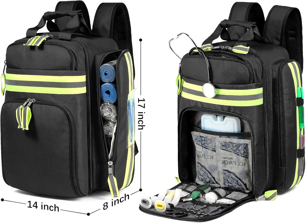 Gatycallaty First Aid Backpack - Medical Evacuation Bag - Red Emergency Lifeg...