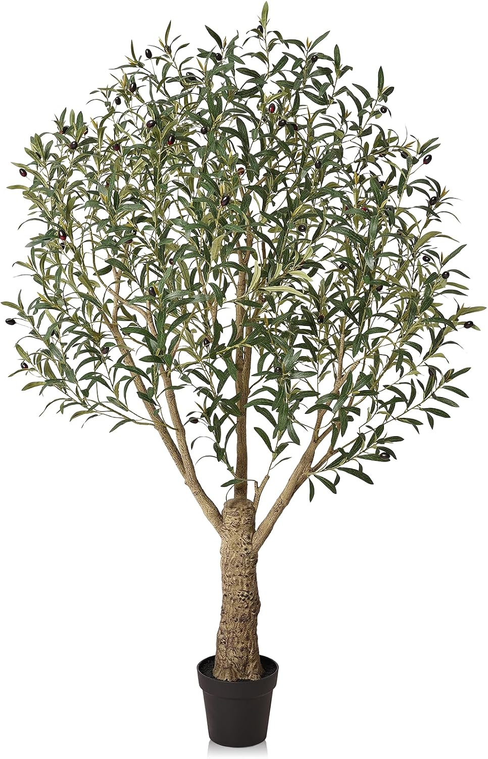 VeriNatural 6FT UV-Resistant Artificial Olive Tree with Thick Trunk