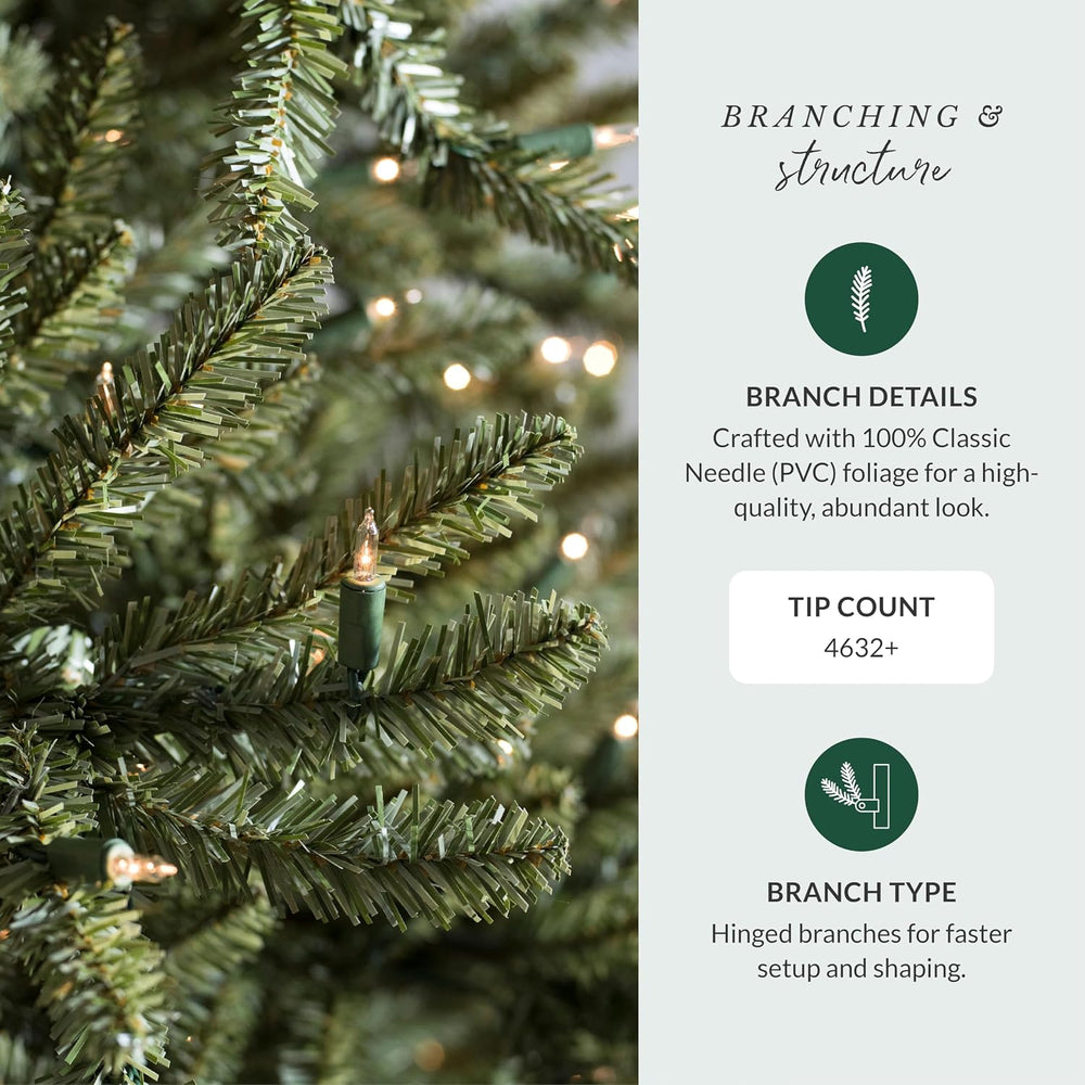 Balsam Hill 9ft Pre-Lit Classic Blue Spruce - Artificial Christmas Tree with ...