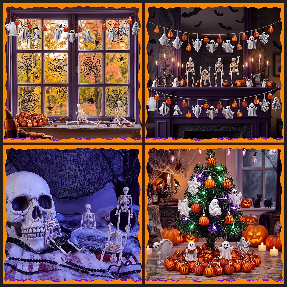 Vinsot 72 Pcs Halloween Ornament for Tree Halloween Decorations Indoor