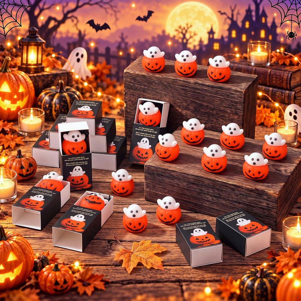 60 Sets Halloween Party Favors Ghost in Pumpkin Gifts Stuffers for Adults
