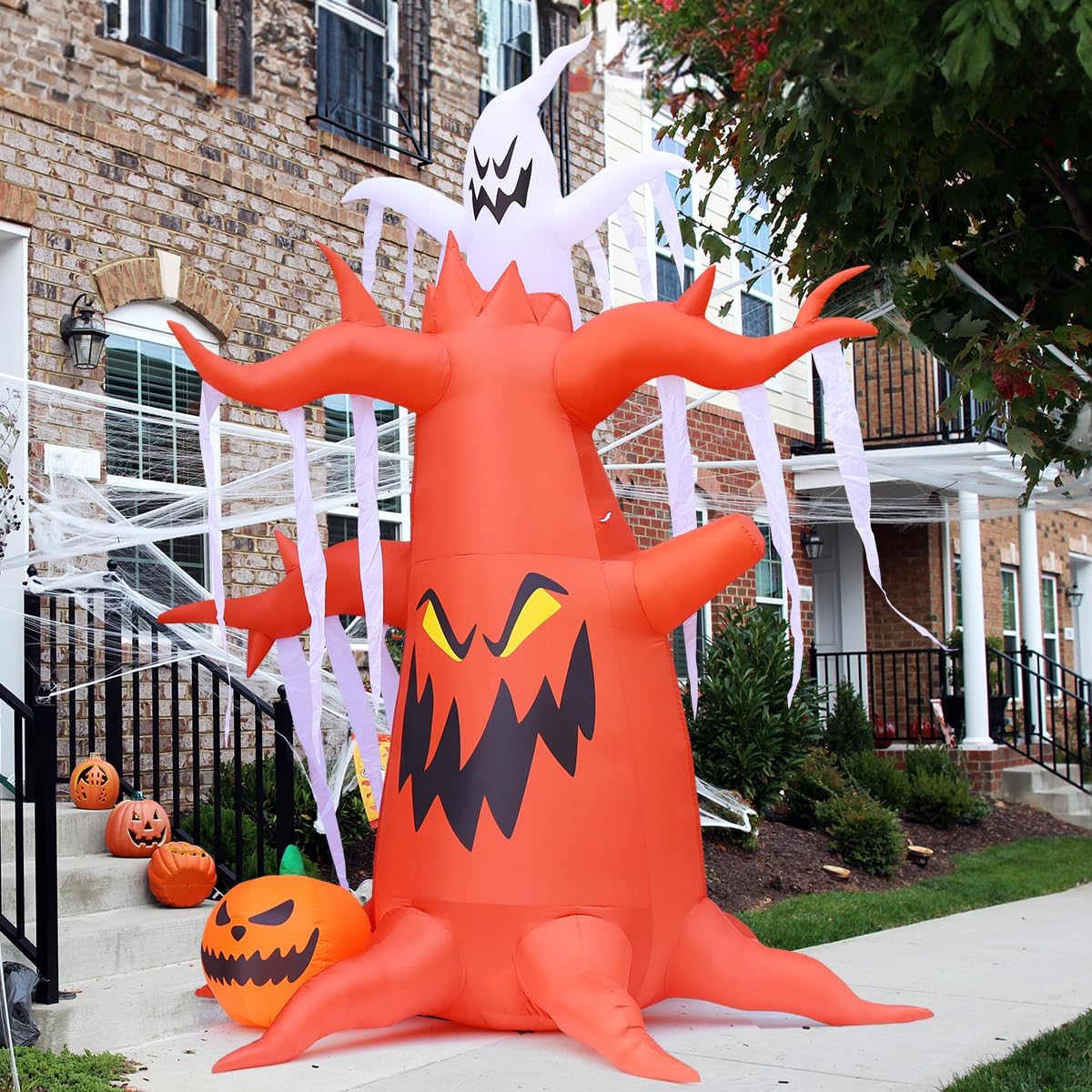 goosh 10 ft halloween inflatables tree outdoor decorations, side view