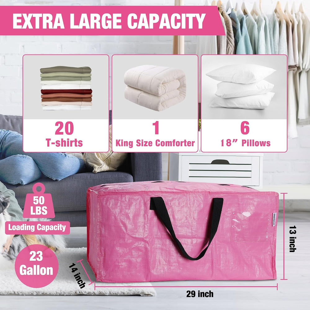 WORKPRO 6 Pack Extra Large Moving Bags with Backpack Straps & Handles