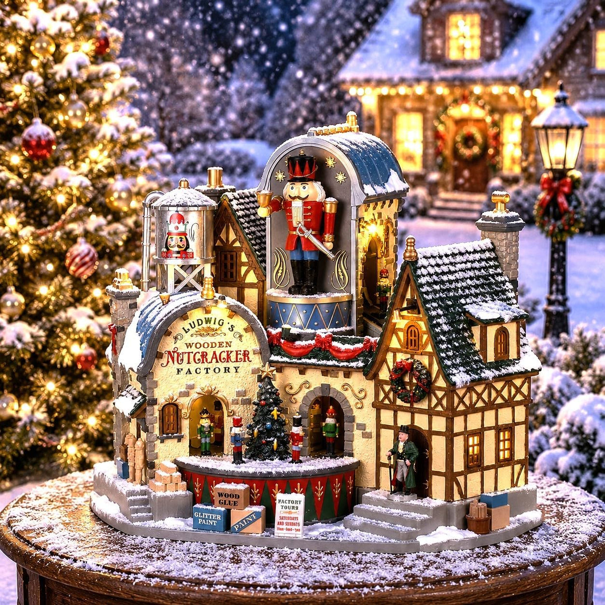 lemax holiday & christmas collection ludwig's wooden nutcracker shown in use