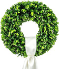 Cleangor Artificial Boxwood Wreaths for Front Door