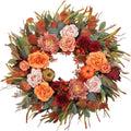26” Fall Wreaths for Front Door, Autumn Harvest Wreath for Indoor & Outdoor