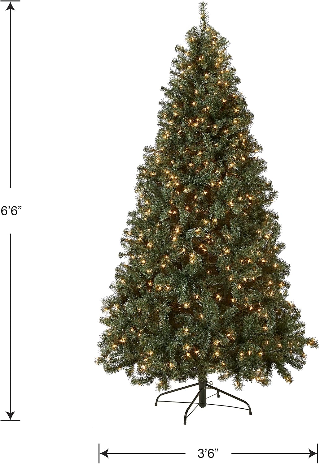 national tree company 6.5ft pre-lit north valley blue showing dimensions