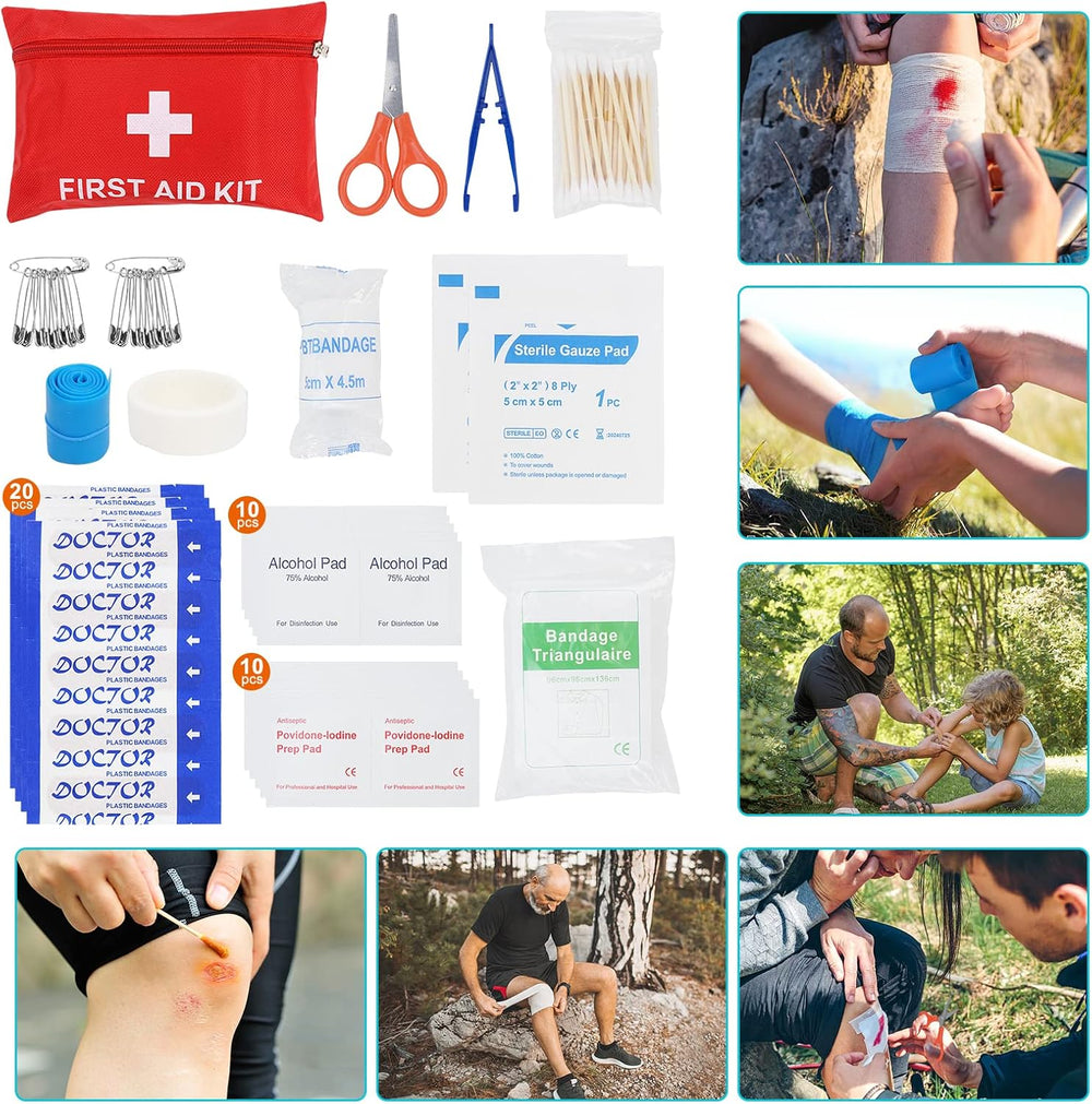 Survival Gear Professional Kit and Large Camping Backpack,First Aid Kit for A...