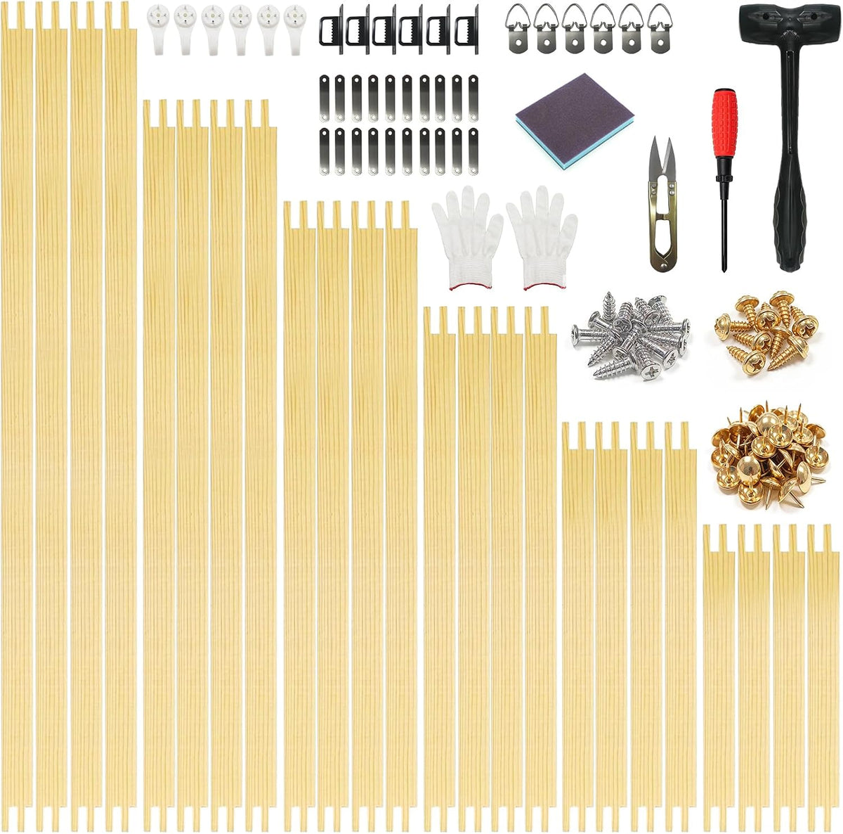 24-Pc Needlepoint Stretcher Bars Kit for Needlework & Embroidery