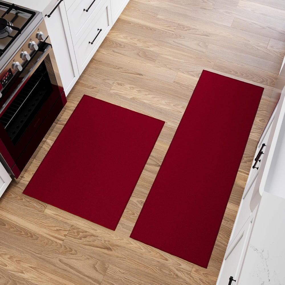 Ottomanson 2-Piece Kitchen Rug Set - Non Slip, Runner & Small Area Rug - ...