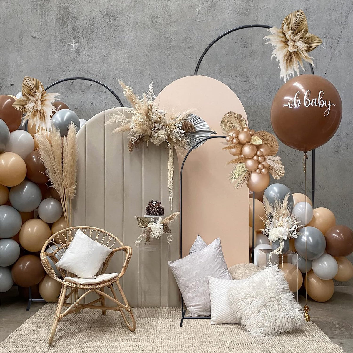 metal wedding arch backdrop stand,3-piece arch backdrop stand shown in use