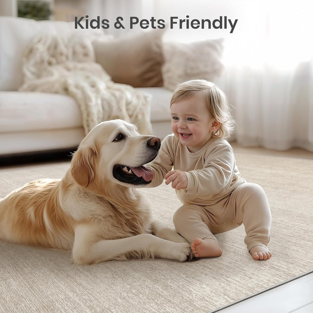 Washable Rugs 8x10 - Stain Resistant 8x10 Area Rugs for Living Room, Non Slip...