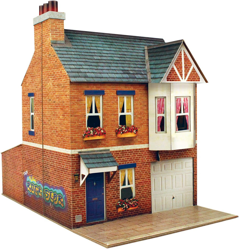 Cardboard Model Building Kit, O Scale 1:48 Railroad Layout Buildings & Ac...
