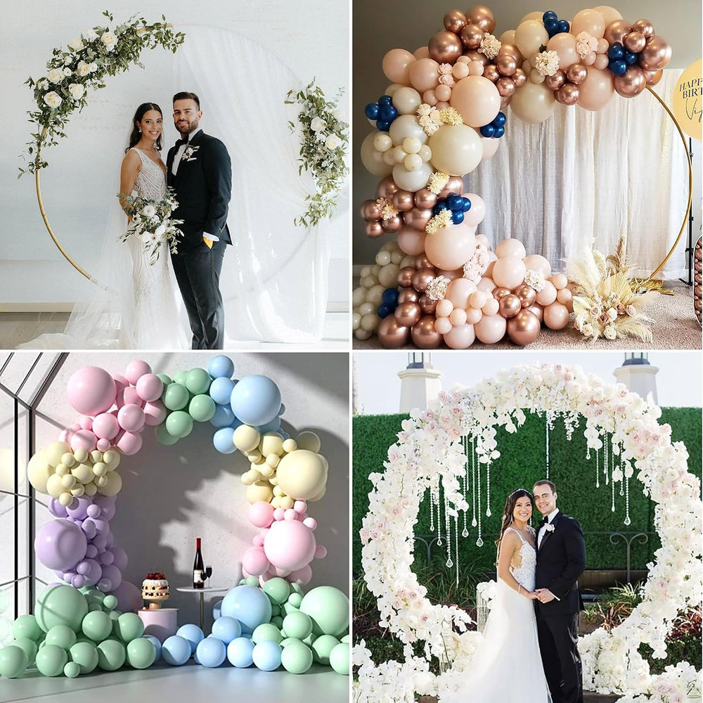 7.2FT Circle Balloon Arch Stand for Floor Round Arch Backdrop Stand for Parti...