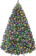 GAOMON 6ft Prelit Wide Fraser Fir Artificial Christmas Tree with RGBW Light