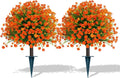 Grooy Fall 2 Pack 24 Inches Artificial Flowers with Ground Spikes