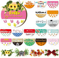 Vicenpal 22 Pcs Interchangeable Welcome Seasonal Sign, Black, Cute