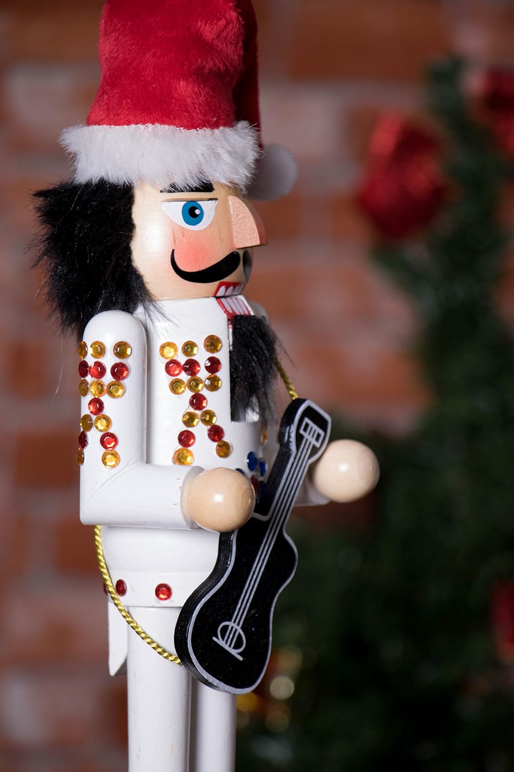 clever creations rockstar 15 inch traditional wooden nutcracker showing dimensions