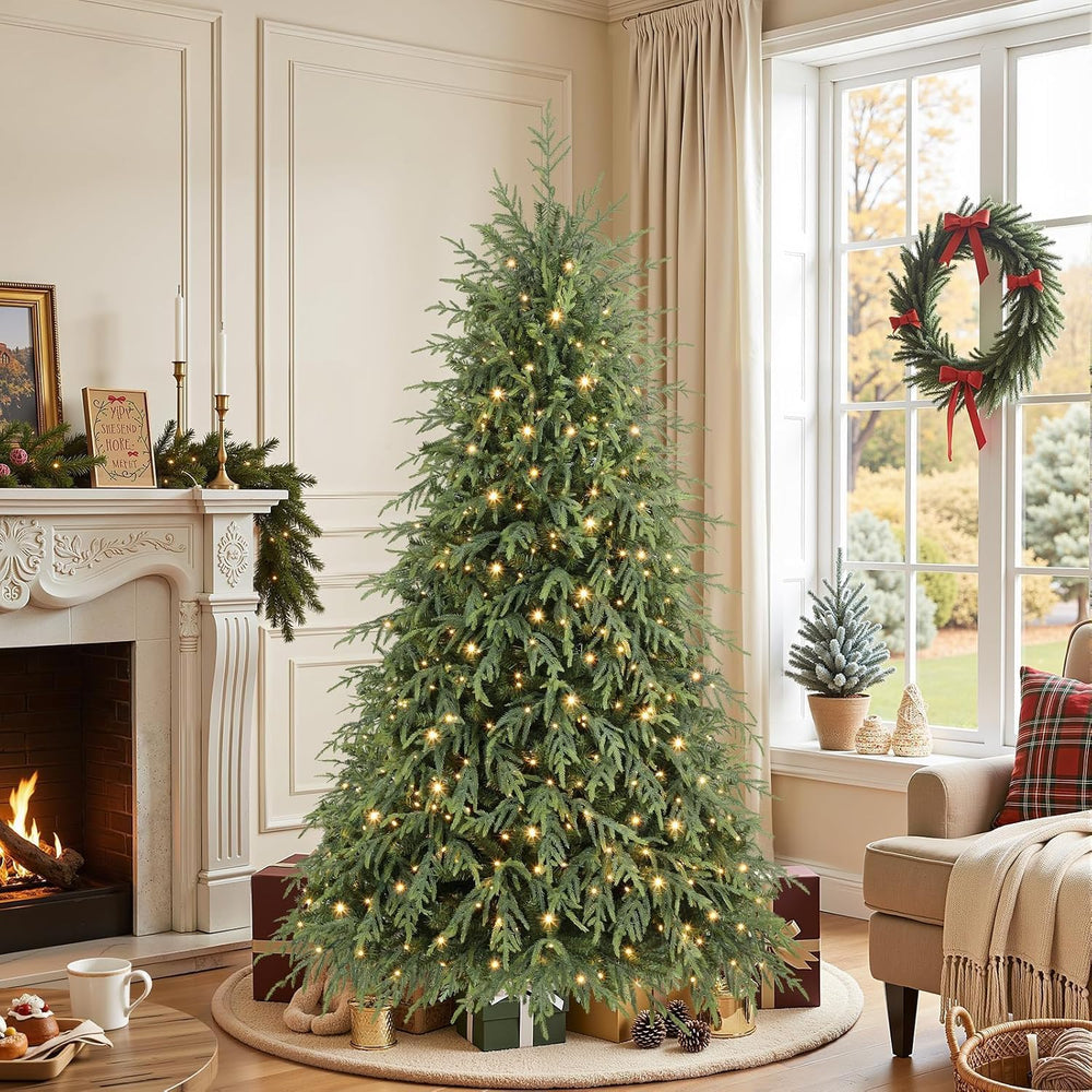 SHareconn 6ft Prelit Artificial Norfolk Pine Christmas Tree Color Lights
