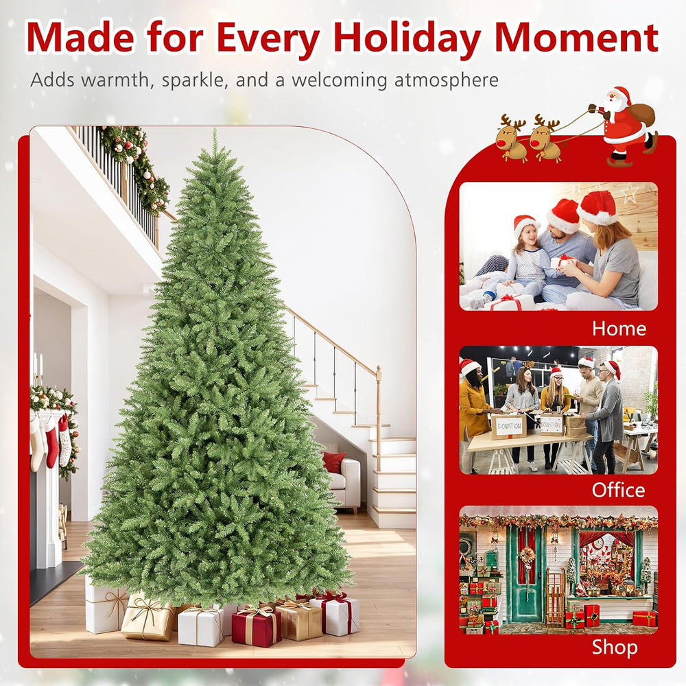Goplus 9 ft Artificial Christmas Tree with 4026 Lush PVC Branch Tips