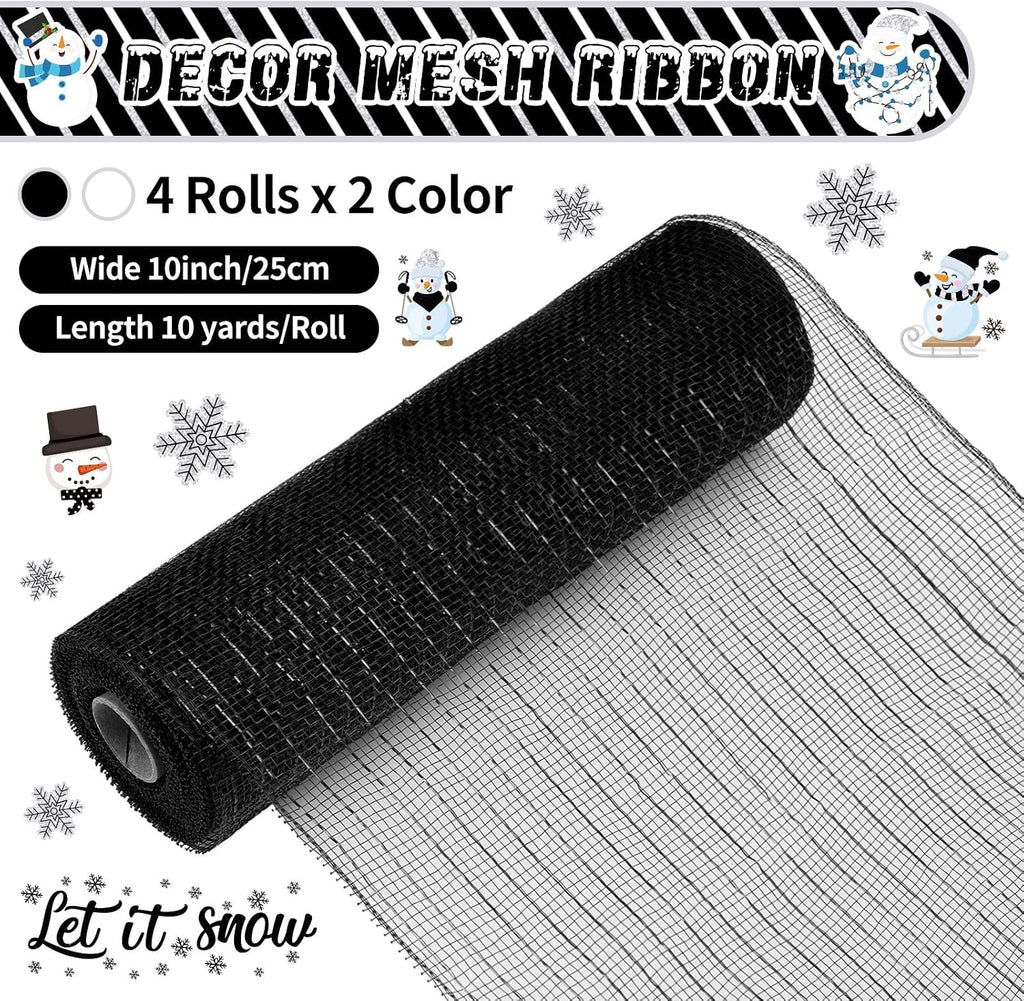 winter ribbons 4 roll mesh ribbon 6 roll shown in use
