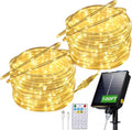 Connectable 100FT 600LED Solar Rope Lights Outdoor Waterproof