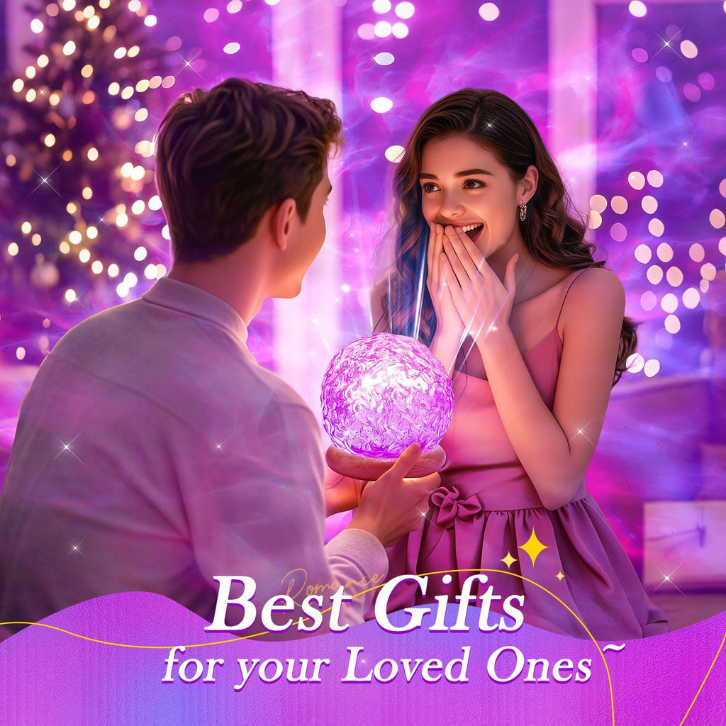 one fire ocean projector for bedroom,18-color led mood shown in use