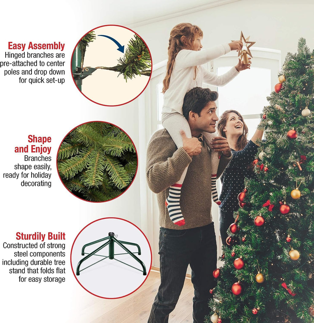 National Tree Company 6.5ft Pre-Lit Carolina Pine Artificial Christmas Tree
