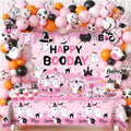 Halloween Birthday Party Decorations Serve 24, Pink Halloween Tableware