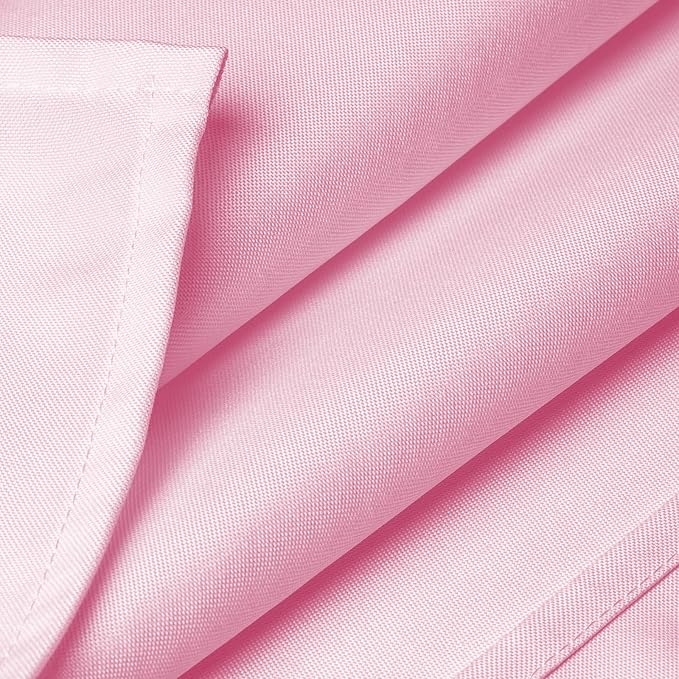 Lann's Linens - 10 Premium 90" x 132" Tablecloths for Wedding/Banquet/Restaurant - Rectangular Polyester Fabric Table Cloths - Pink (10 Pack)