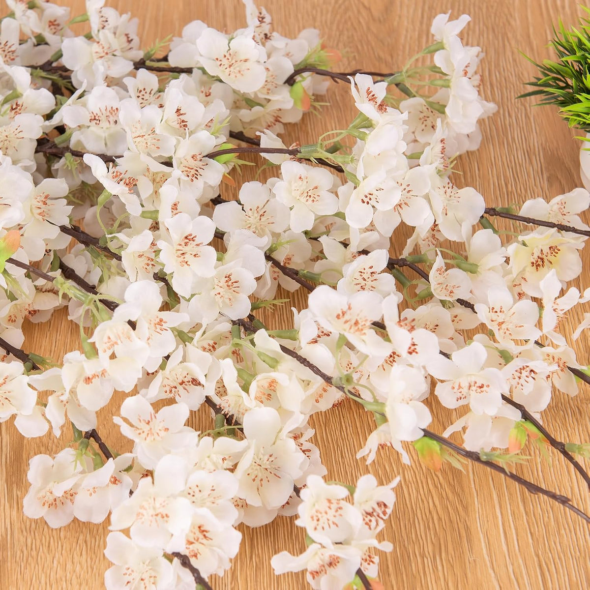 INXUGAO Artificial Cherry Blossom Branches Decor 6 PCS Fake Flowers Indoor
