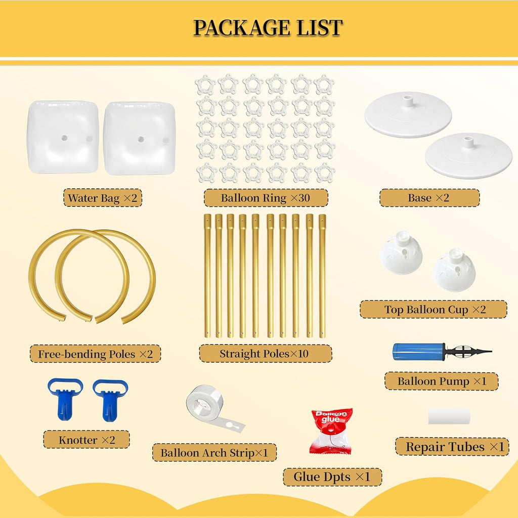 Balloon Arch Kit,Adjustable 8.2FT & 6FT Half Balloon Arch Stand
