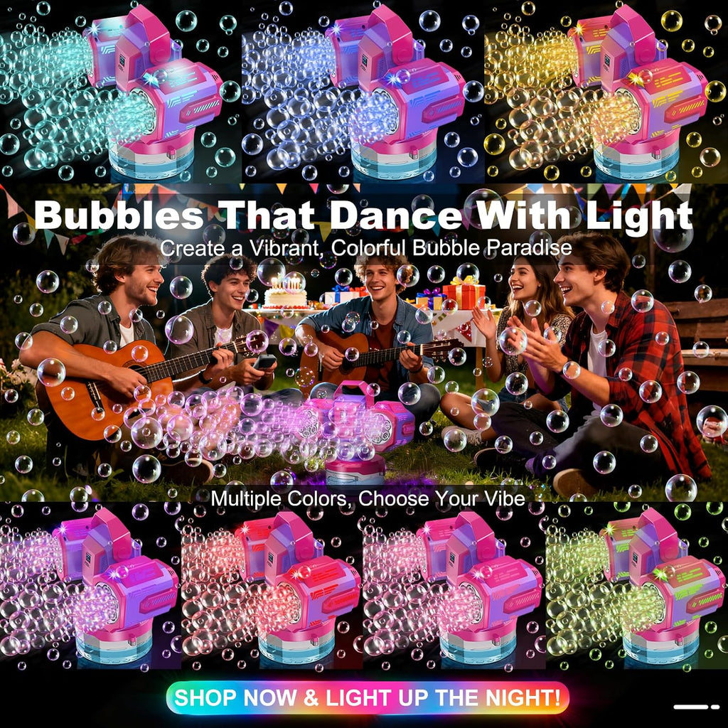 zerhunt high-output bubble machine for wedding: 30000+ bubbles/min, side view