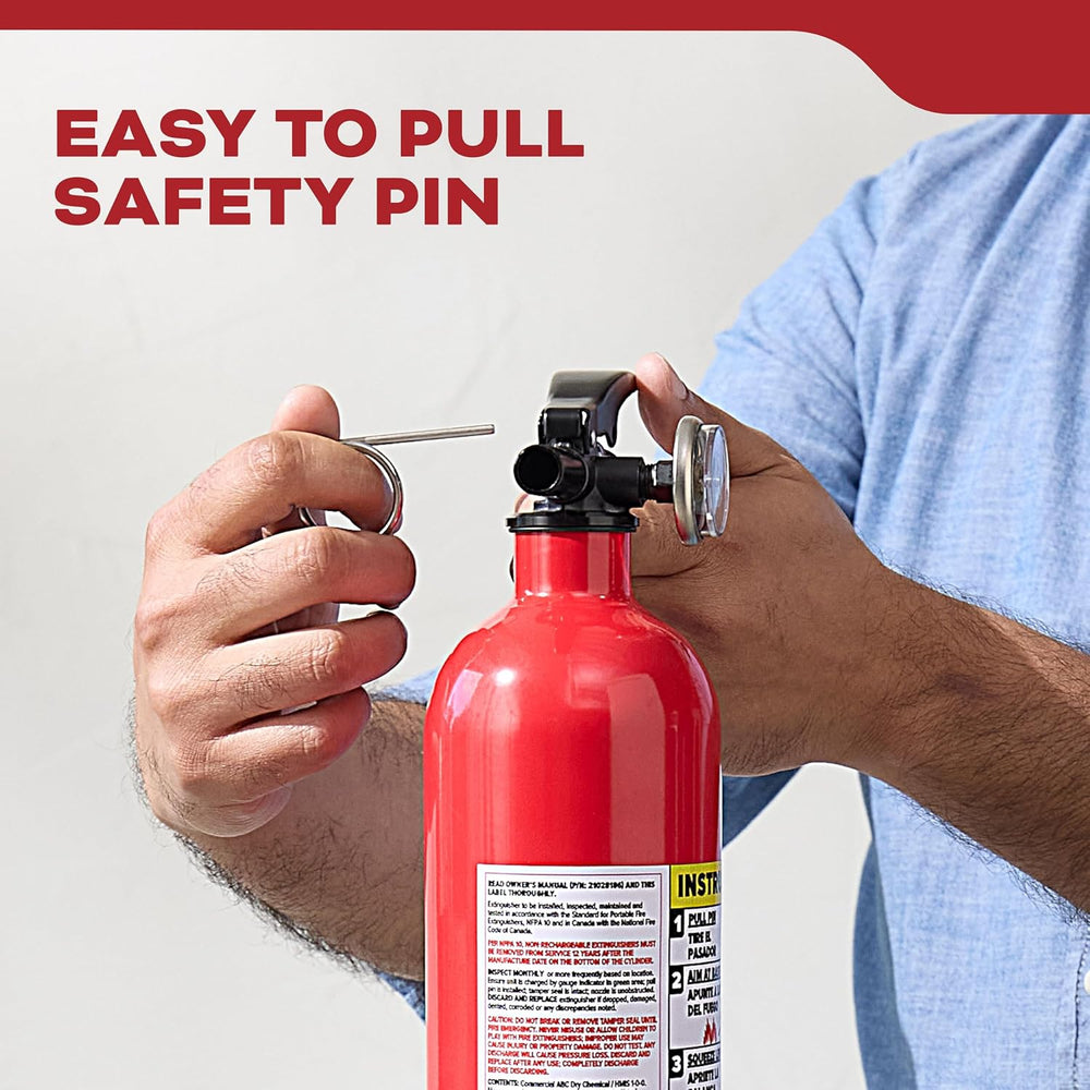 Kidde Fire Extinguisher for Home, 1-A:10-B:C, Dry Chemical Extinguisher, Red,...