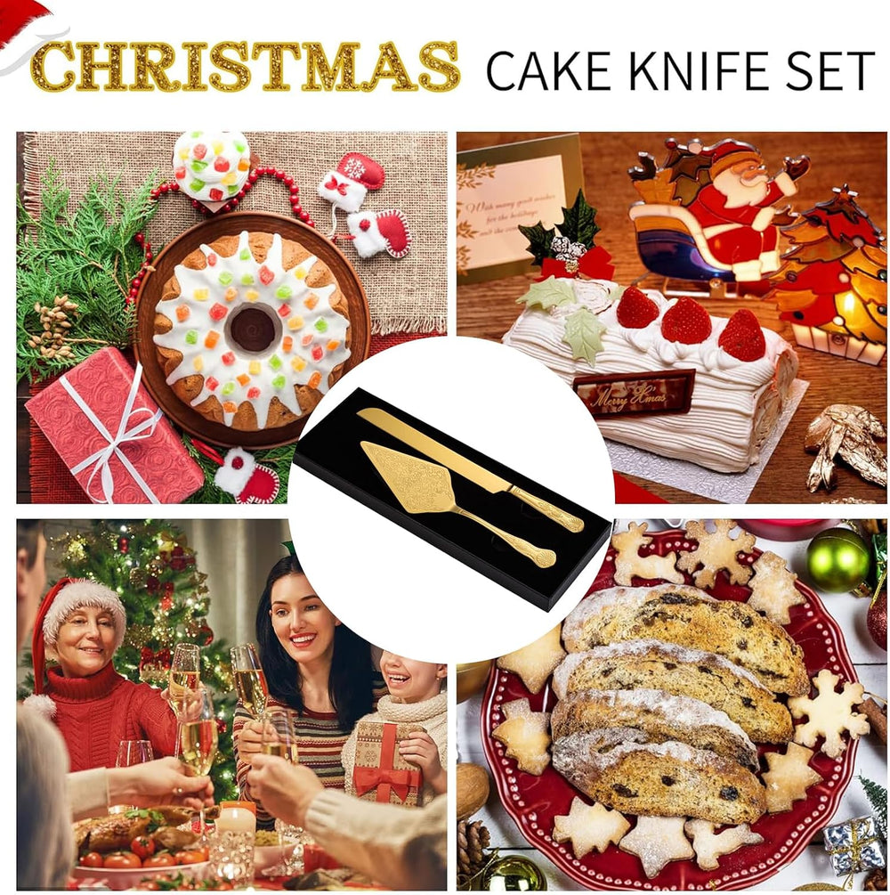 Vintage Wedding Cake Knife and Server Set, Stainless Steel Cake Pie Pastry Cu...