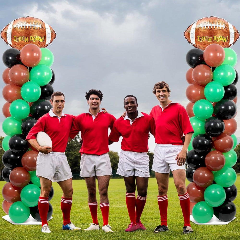 2 Sets Football Balloon Column Stand Kit Adjustable Football Balloon Decor